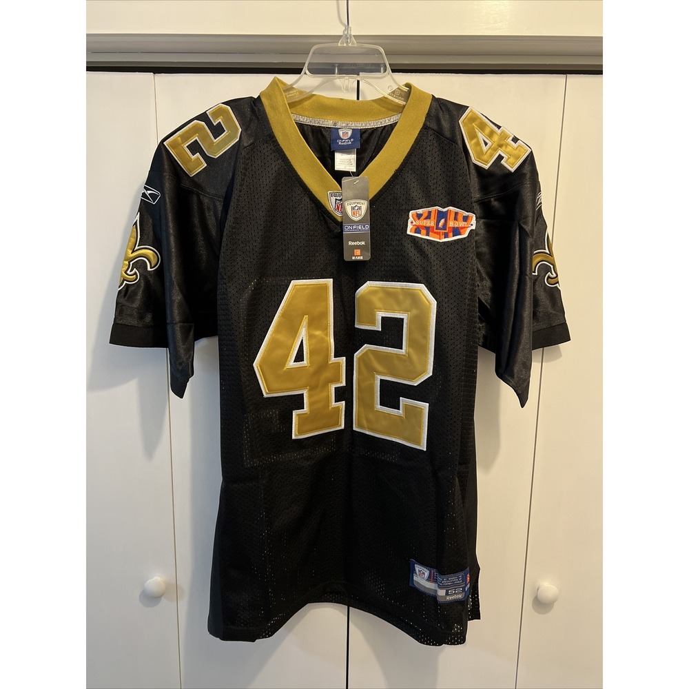 NWT Reebok NFL New Orleans Saints DARREN SHARPER #42 SUPER BOWL, Sz 52 STITCHED